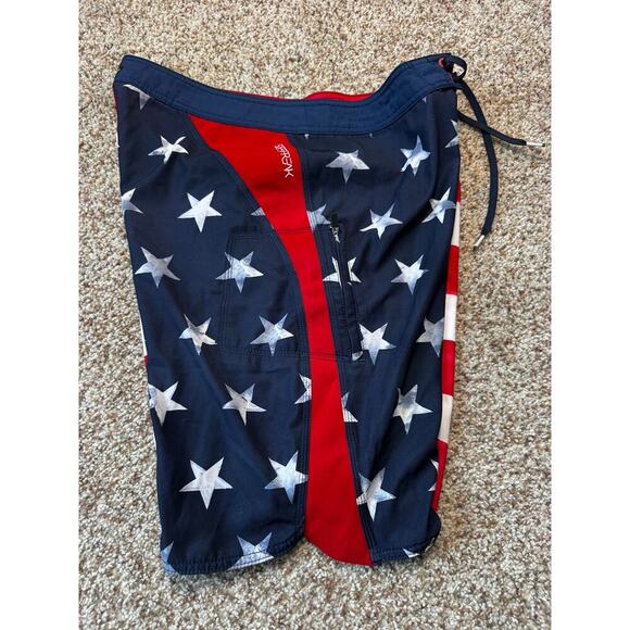 O'Neill Superfreak, size Men's 32; American Flag; Patriotic swim trunks; shorts - Picture 6 of 13